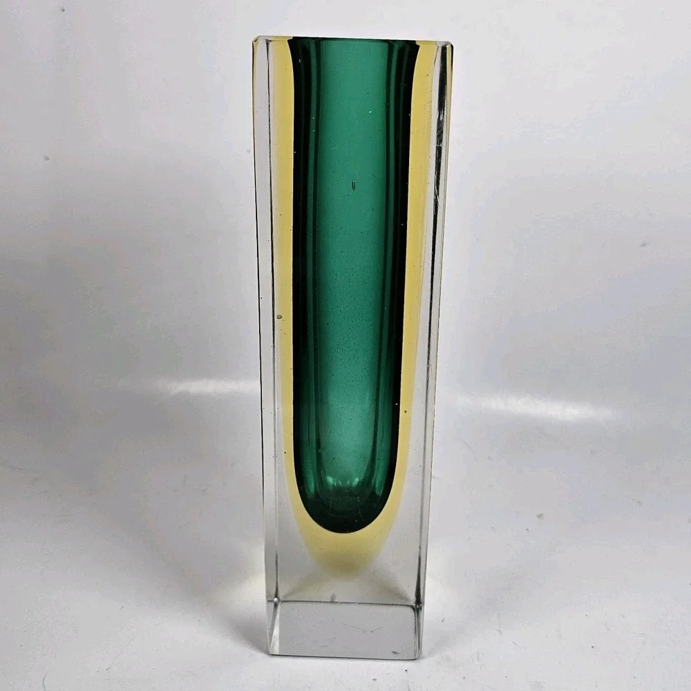 Midcentury MANDRUZZATO Italian Murano Square Sommerso 8